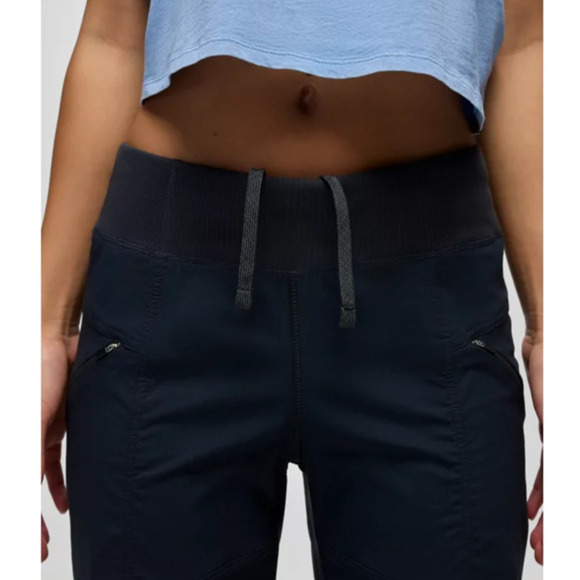 Prana Koen Pant Women's M Reg Inseam Black Standard Fit Mid Rise Soft Waistband - Picture 3 of 13